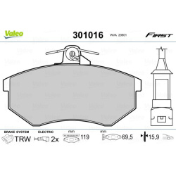  stabdžių trinkelių rinkinys, diskinis stabdys