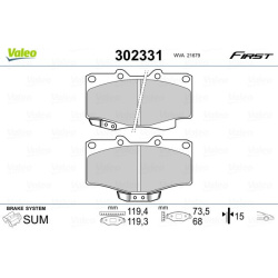  stabdžių trinkelių rinkinys, diskinis stabdys <small>ESSENTIAL</small>