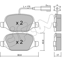  stabdžių trinkelių rinkinys, diskinis stabdys