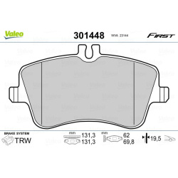  stabdžių trinkelių rinkinys, diskinis stabdys <small>ESSENTIAL</small>
