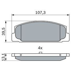  stabdžių trinkelių rinkinys, diskinis stabdys