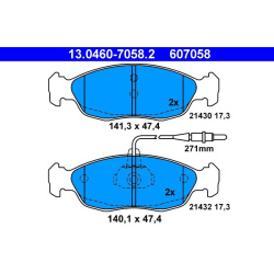 stabdžių trinkelių rinkinys, diskinis stabdys