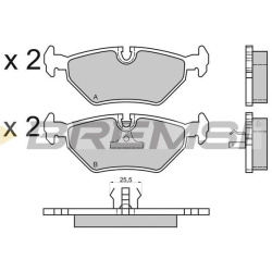  stabdžių trinkelių rinkinys, diskinis stabdys