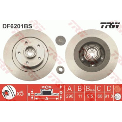  stabdžių diskas (1vnt) <small>TRW SINGLE</small>