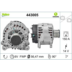  kintamosios srovės generatorius <small>VALEO ORIGINS NEW OE TECHNOLOGY</small>