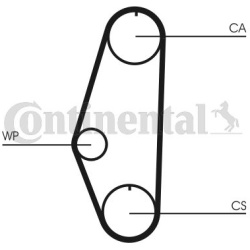  vandens siurblio ir paskirstymo diržo komplektas