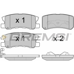  stabdžių trinkelių rinkinys, diskinis stabdys