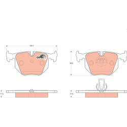  stabdžių trinkelių rinkinys, diskinis stabdys <small>COTEC</small>