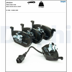  stabdžių trinkelių rinkinys, diskinis stabdys