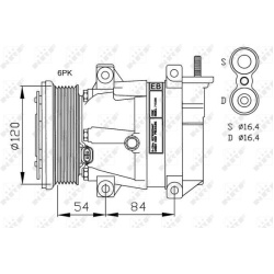  kompresorius, oro kondicionierius <small>GENUINE</small>