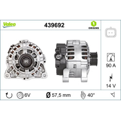  kintamosios srovės generatorius <small>VALEO ORIGINS NEW OE TECHNOLOGY</small>