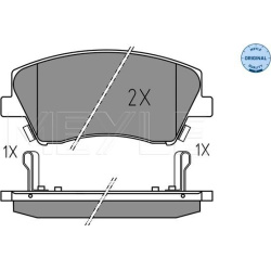  stabdžių trinkelių rinkinys, diskinis stabdys <small>MEYLE-ORIGINAL: True to OE.</small>