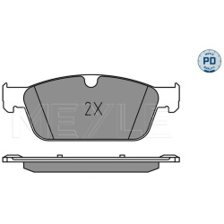  stabdžių trinkelių rinkinys, diskinis stabdys <small>MEYLE-PD: Advanced performance and design.</small>
