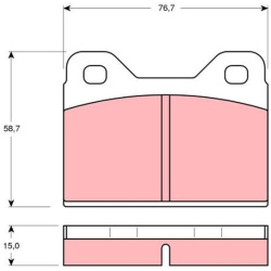  stabdžių trinkelių rinkinys, diskinis stabdys
