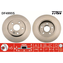  stabdžių diskas (1vnt) <small>TRW SINGLE</small>