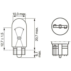  Kaitinamoji lempa, slenksčio lemputė <small>Pure Light BL</small>