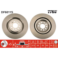  stabdžių diskas (1vnt) <small>TRW SINGLE</small>