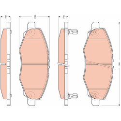  stabdžių trinkelių rinkinys, diskinis stabdys