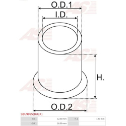  įvorė, starterio velenas <small>AS</small>