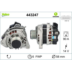  kintamosios srovės generatorius <small>VALEO ORIGINS NEW OE TECHNOLOGY</small>