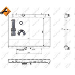  radiatorius, variklio aušinimas <small>EASY FIT</small>