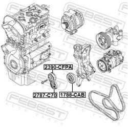  kreipiantysis skriemulys, V formos rumbuotas diržas