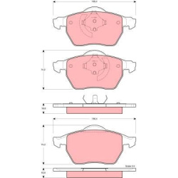  stabdžių trinkelių rinkinys, diskinis stabdys