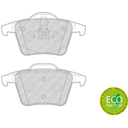  stabdžių trinkelių rinkinys, diskinis stabdys <small>PREMIER ECO FRICTION</small>