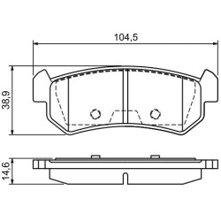  stabdžių trinkelių rinkinys, diskinis stabdys