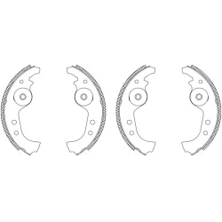  stabdžių trinkelių komplektas <small>Shoe Kit</small>