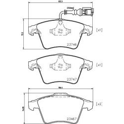  stabdžių trinkelių rinkinys, diskinis stabdys