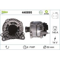 kintamosios srovės generatorius <small>VALEO RE-GEN REMANUFACTURED</small>