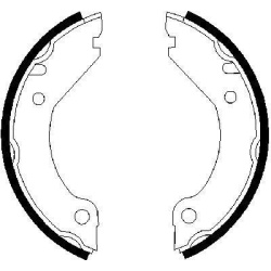  stabdžių trinkelių komplektas, stovėjimo stabdis