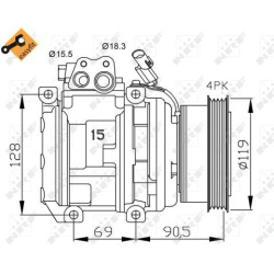  kompresorius, oro kondicionierius <small>EASY FIT</small>