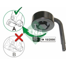  įtempiklio skriemulys, V formos rumbuotas diržas