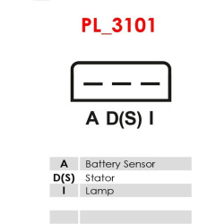  reguliatorius, kintamosios srovės generatorius <small>Brand new AS-PL</small>
