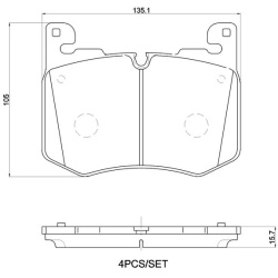  stabdžių trinkelių rinkinys, diskinis stabdys <small>PRIME LINE</small>