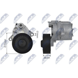  įtempiklio skriemulys, V formos rumbuotas diržas