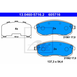  stabdžių trinkelių rinkinys, diskinis stabdys
