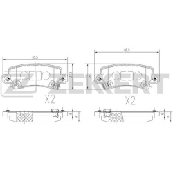 stabdžių trinkelių rinkinys, diskinis stabdys <small>COTEC</small>  stabdžių trinkelių rinkinys, diskinis stabdys <small>COTEC</small>