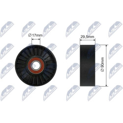  įtempiklio skriemulys, V formos rumbuotas diržas