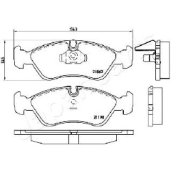  stabdžių trinkelių rinkinys, diskinis stabdys