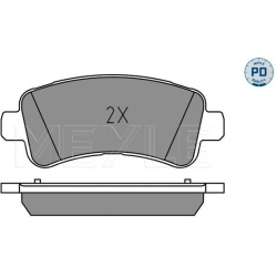  stabdžių trinkelių rinkinys, diskinis stabdys <small>MEYLE-PD: Advanced performance and design.</small>