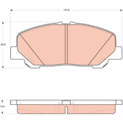  stabdžių trinkelių rinkinys, diskinis stabdys
