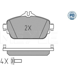  stabdžių trinkelių rinkinys, diskinis stabdys <small>MEYLE-PD: Advanced performance and design.</small>