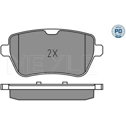  stabdžių trinkelių rinkinys, diskinis stabdys <small>MEYLE-PD: Advanced performance and design.</small>