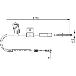 trosas, stovėjimo stabdys  trosas, stovėjimo stabdys