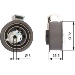 įtempiklio skriemulys, paskirstymo diržas <small>PowerGrip™</small>