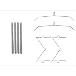  priedų komplektas, diskinių stabdžių trinkelės