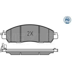  stabdžių trinkelių rinkinys, diskinis stabdys <small>MEYLE-PD: Advanced performance and design.</small>
